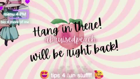 Snapshot of abruisedpeach chatting on April 25, 2026, 4:04 am Peach online show from April 25, 2026, 4:04 am