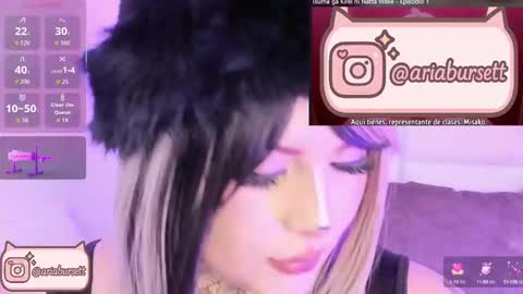 Snapshot of aria_bursett chatting on October 8, 2025, 5:10 pm Aria online show from October 8, 2025, 5:10 pm