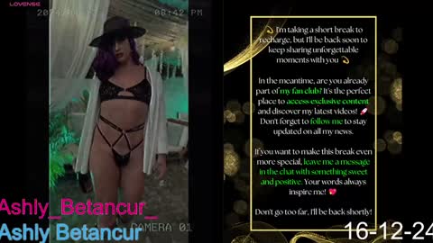 Snapshot of ashlybetancurxxx chatting on December 16, 2024, 6:32 am Ashly Betancur  online show from December 16, 2024, 6:32 am