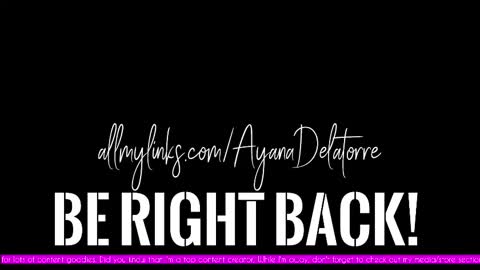 Ayana Delatorre online show from October 17, 2025, 9:06 pm
