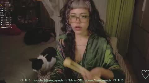 Snapshot of blushing_nymph chatting on June 22, 2026, 11:13 pm Im Nym Justa nymph on twitter and IG online show from June 22, 2026, 11:13 pm