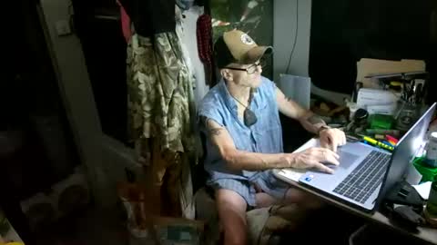 Snapshot of brushsquach chatting on June 16, 2026, 4:26 am Steve... aka SkinnieDippin aka TimberTramp online show from June 16, 2026, 4:26 am