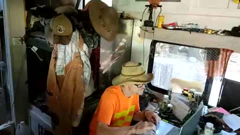 Snapshot of brushsquach chatting on June 22, 2026, 6:49 pm Steve... aka SkinnieDippin aka TimberTramp online show from June 22, 2026, 6:49 pm