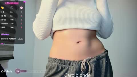 Snapshot of carolblonde chatting on February 26, 2025, 6:15 am Char online show from February 26, 2025, 6:15 am