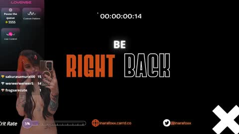 Inarafoxx online show from January 6, 2025, 3:53 am