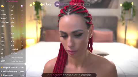 Snapshot of lorettelorenaa chatting on February 17, 2025, 5:14 am LoretteLorena online show from February 17, 2025, 5:14 am