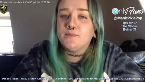 ManicPixiePop online show from February 22, 2026, 9:46 pm