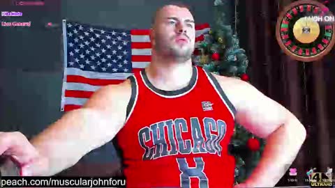 Snapshot of muscularjohnforu chatting on December 8, 2024, 7:11 pm click icon for peach online show from December 8, 2024, 7:11 pm