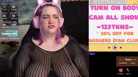 Snapshot of nevermakeawish chatting on May 27, 2026, 9:50 am Wishs Playground online show from May 27, 2026, 9:50 am