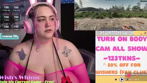 Snapshot of nevermakeawish chatting on May 28, 2026, 9:50 am Wishs Playground online show from May 28, 2026, 9:50 am