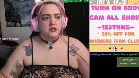 Snapshot of nevermakeawish chatting on May 29, 2026, 10:02 am Wishs Playground online show from May 29, 2026, 10:02 am