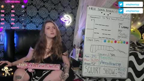 Snapshot of pawggoddess778 chatting on December 10, 2024, 1:54 am ArtsyHeartsyy online show from December 10, 2024, 1:54 am