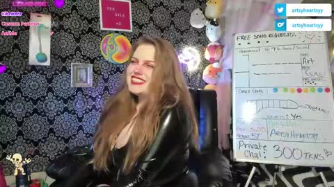 Snapshot of pawggoddess778 chatting on December 24, 2024, 2:21 am ArtsyHeartsyy online show from December 24, 2024, 2:21 am