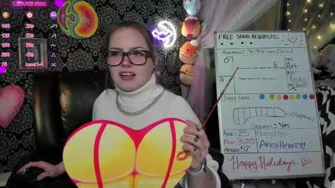 Snapshot of pawggoddess778 chatting on December 25, 2024, 4:44 am ArtsyHeartsyy online show from December 25, 2024, 4:44 am