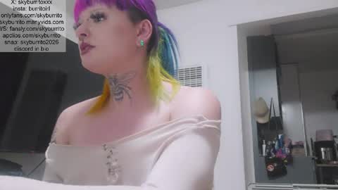 Snapshot of queer_burrito chatting on June 4, 2026, 4:07 am Sky Burrito online show from June 4, 2026, 4:07 am