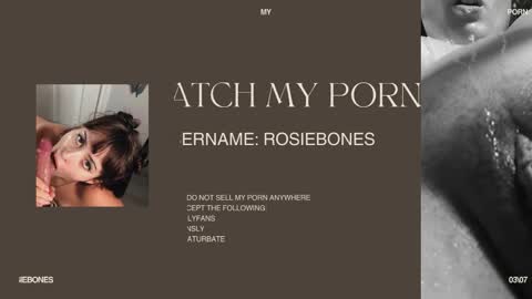 Rosie Bones online show from June 3, 2026, 11:32 pm