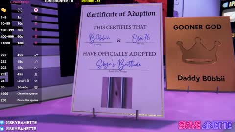 SkyeAnette online show from April 27, 2026, 1:14 am