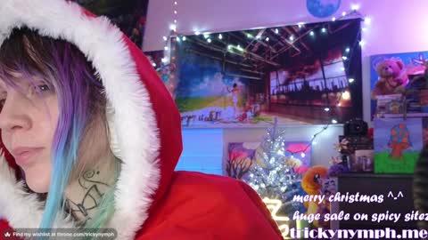 Snapshot of tricky_nymph chatting on December 26, 2024, 4:43 am Cassie online show from December 26, 2024, 4:43 am