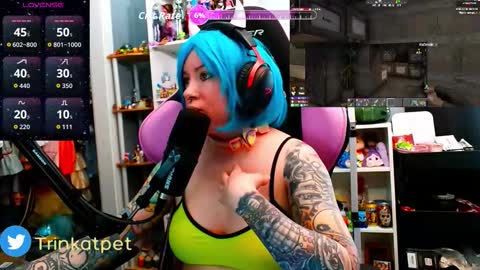 Snapshot of trinitykatze chatting on March 26, 2026, 5:18 pm Trin Kat pet online show from March 26, 2026, 5:18 pm