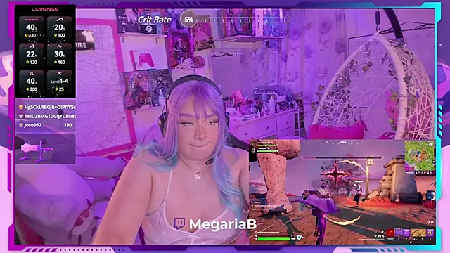 Snapshot of MegariaB chatting on February 22, 2025, 7:56 am MegariaB online show from February 22, 2025, 7:56 am