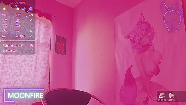 Snapshot of moonfiredancer chatting on February 28, 2025, 2:42 pm moonfiredancer online show from February 28, 2025, 2:42 pm