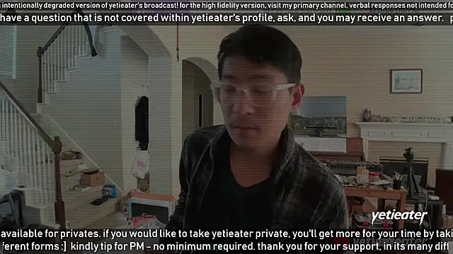 Snapshot of yetieater chatting on January 21, 2025, 8:54 pm yetieater online show from January 21, 2025, 8:54 pm