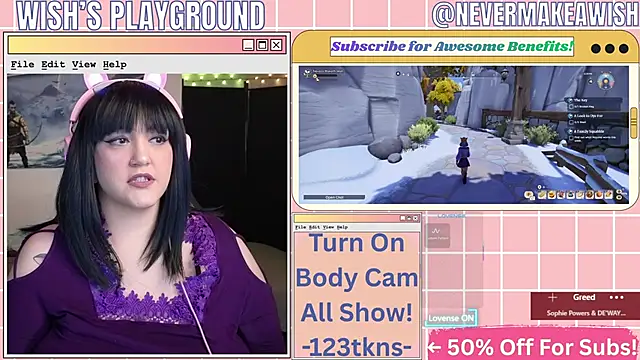 Snapshot of nevermakeawish chatting on March 10, 2026, 10:31 am nevermakeawish online show from March 10, 2026, 10:31 am