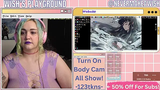 Snapshot of nevermakeawish chatting on March 15, 2026, 9:37 am nevermakeawish online show from March 15, 2026, 9:37 am