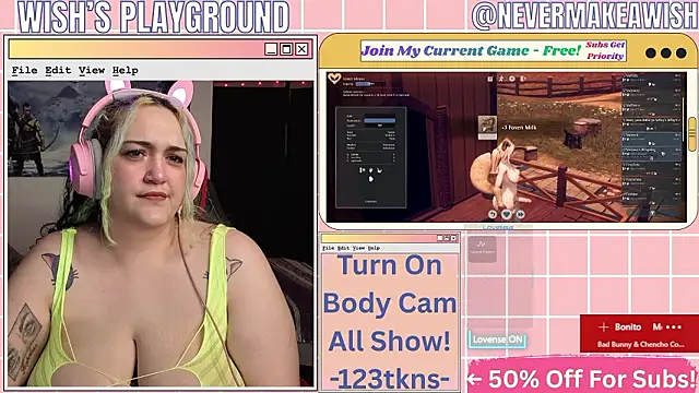 Snapshot of nevermakeawish chatting on March 19, 2026, 9:13 am nevermakeawish online show from March 19, 2026, 9:13 am