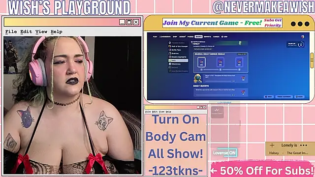 Snapshot of nevermakeawish chatting on March 22, 2026, 8:29 am nevermakeawish online show from March 22, 2026, 8:29 am