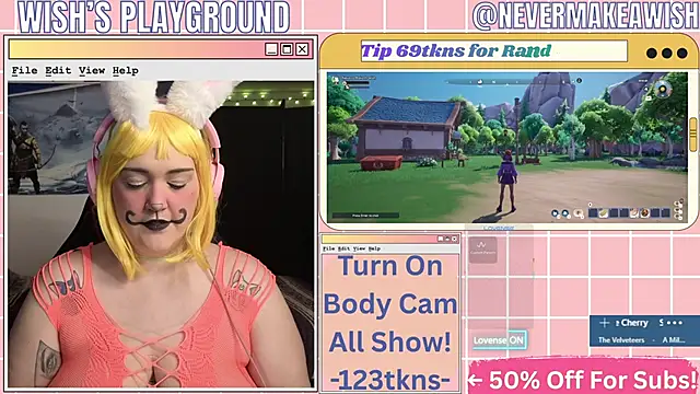 Snapshot of nevermakeawish chatting on March 24, 2026, 9:25 am nevermakeawish online show from March 24, 2026, 9:25 am