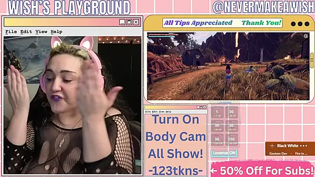 Snapshot of nevermakeawish chatting on March 26, 2026, 10:10 am nevermakeawish online show from March 26, 2026, 10:10 am
