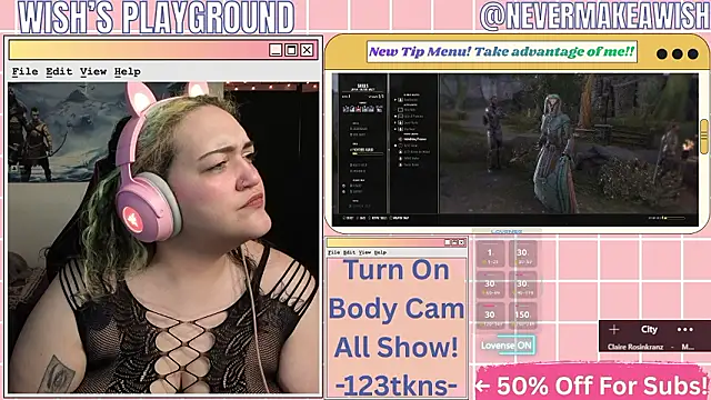 Snapshot of nevermakeawish chatting on March 27, 2026, 9:10 am nevermakeawish online show from March 27, 2026, 9:10 am