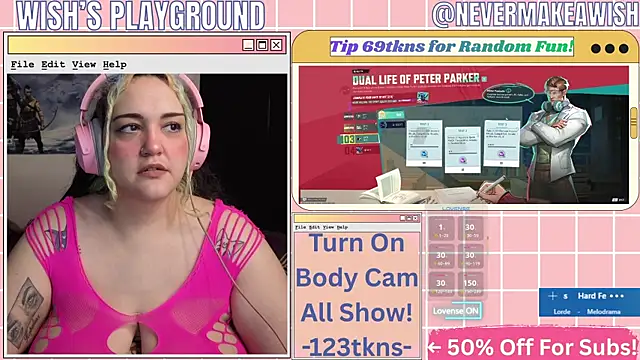 Snapshot of nevermakeawish chatting on March 29, 2026, 9:31 am nevermakeawish online show from March 29, 2026, 9:31 am