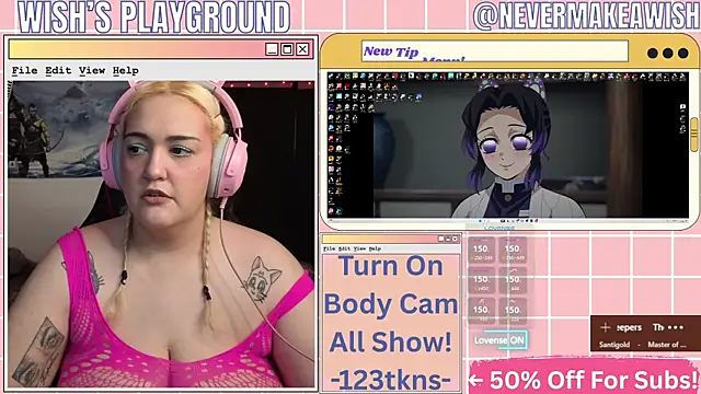 Snapshot of nevermakeawish chatting on April 1, 2026, 9:54 am nevermakeawish online show from April 1, 2026, 9:54 am