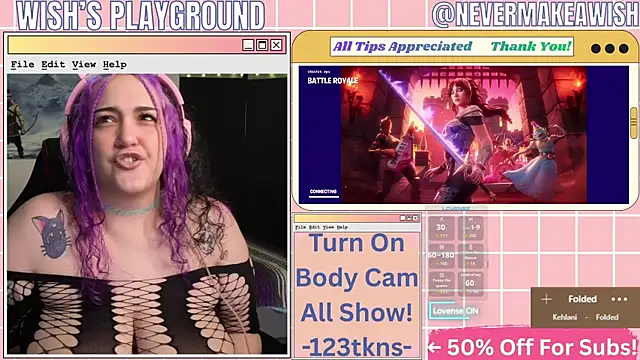 Snapshot of nevermakeawish chatting on April 12, 2026, 9:58 am nevermakeawish online show from April 12, 2026, 9:58 am