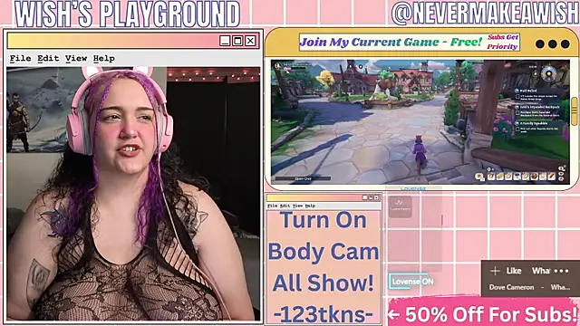 Snapshot of nevermakeawish chatting on April 14, 2026, 9:26 am nevermakeawish online show from April 14, 2026, 9:26 am