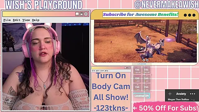 Snapshot of nevermakeawish chatting on May 1, 2026, 10:53 am nevermakeawish online show from May 1, 2026, 10:53 am