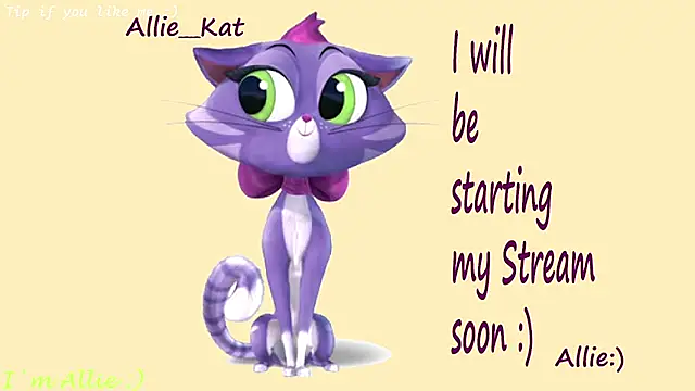 Snapshot of Allie_Kat chatting on August 8, 2026, 2:30 pm Allie Kat online show from August 8, 2026, 2:30 pm