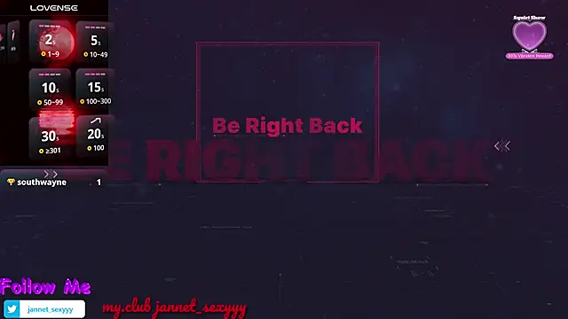 Snapshot of JannetPie chatting on October 24, 2025, 8:05 pm JannetPie online show from October 24, 2025, 8:05 pm