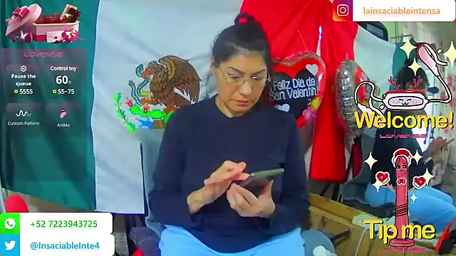 LaInsaciableIntensa online show from February 18, 2025, 10:47 pm