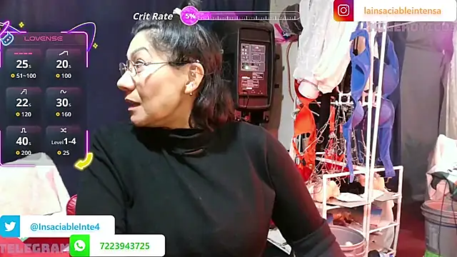 LaInsaciableIntensa online show from February 25, 2026, 2:21 am