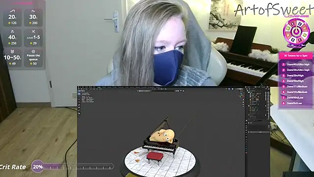 ArtofSweet online show from January 18, 2026, 8:01 pm